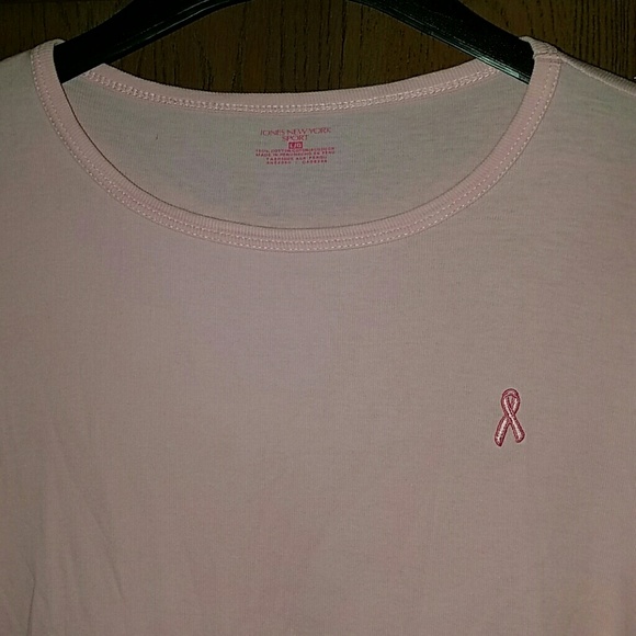 Jones New York Tops - Jones NY pink ribbon shirt